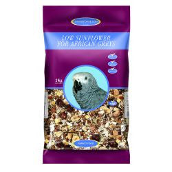 Johnston & Jeff Low Sunflower for African Greys - 2kg - Caged Bird Food