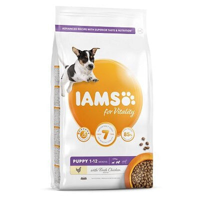 Iams Vitality Small/Medium Chicken 12kg - Dry Puppy Food