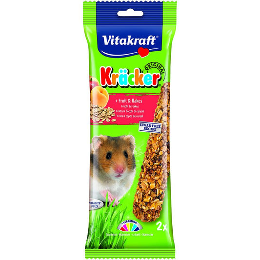Vitakraft 5 x 112g Kracker Fruits & Flakes - Small Animal Treats