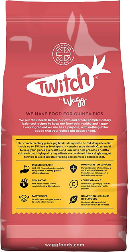 Twitch Wagg 2kg Nuggets - Guinea Pig Food