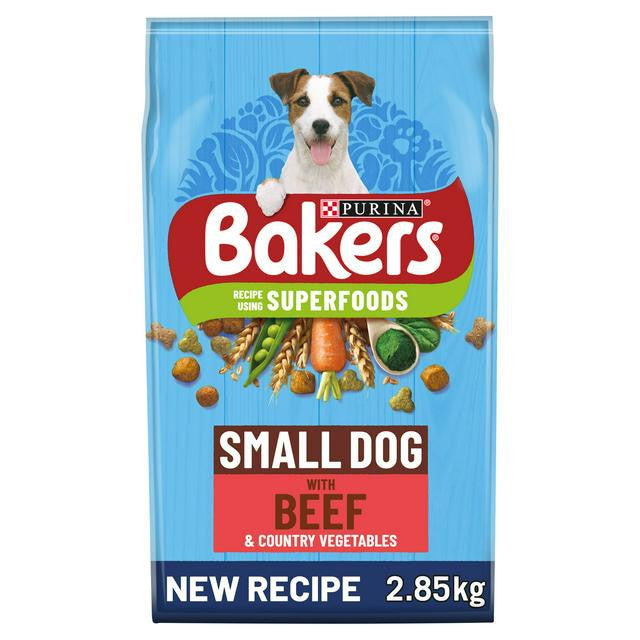 Bakers Complete Adult Small Dog with Beef & Vegetable 2.85kg - Dry Dog Food