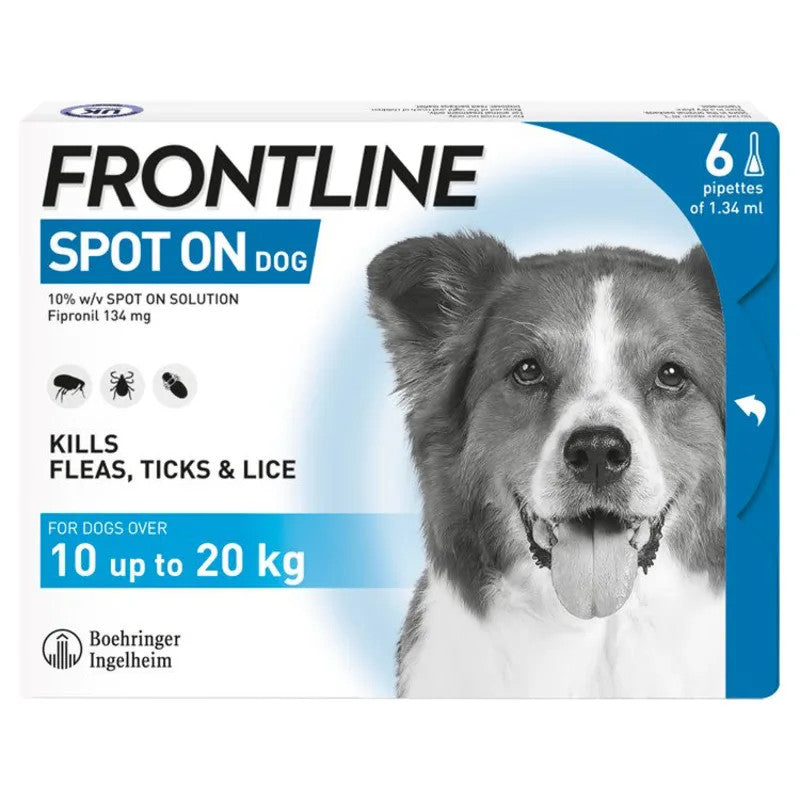 Frontline Spot On - 6 Pipettes - Medium Dog - Flea & Tick Treatment