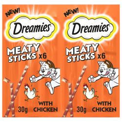 Dreamies 14 x 30g AdultMeaty Sticks with Chicken - Cat Treats