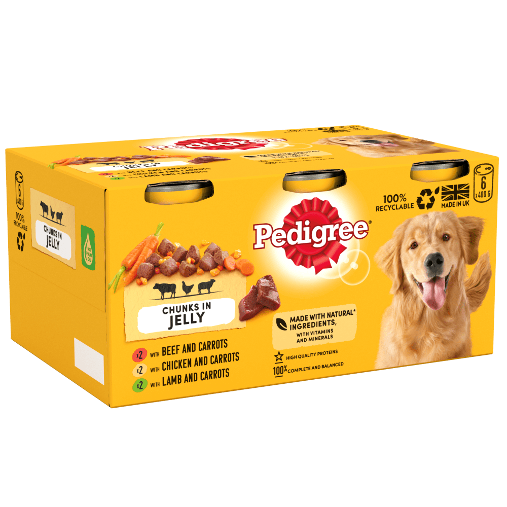 Pedigree 6x400g Chunks in Jelly - Adult Wet Dog Food