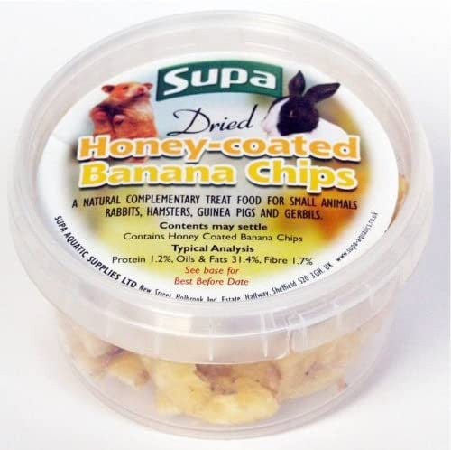 Supa 6 x 225ml Honey Coated Banana Chips - Small Animal Treats
