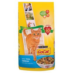 Go-Cat 4x2Kg - Tuna, Herring & Vegetable - Adult Dry Cat Food