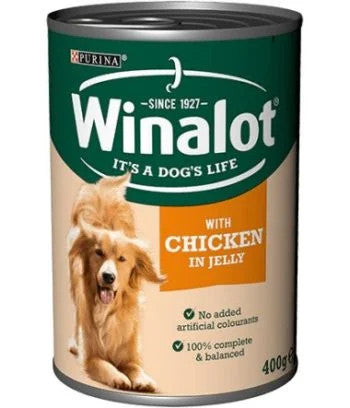 Winalot 12x400g Chicken in Jelly - Adult Wet Dog Food
