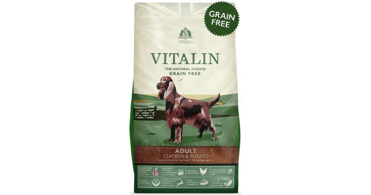 Vitalin Adult Dog Grain Free Chicken & Potato 12kg - Adult Dry Dog Food
