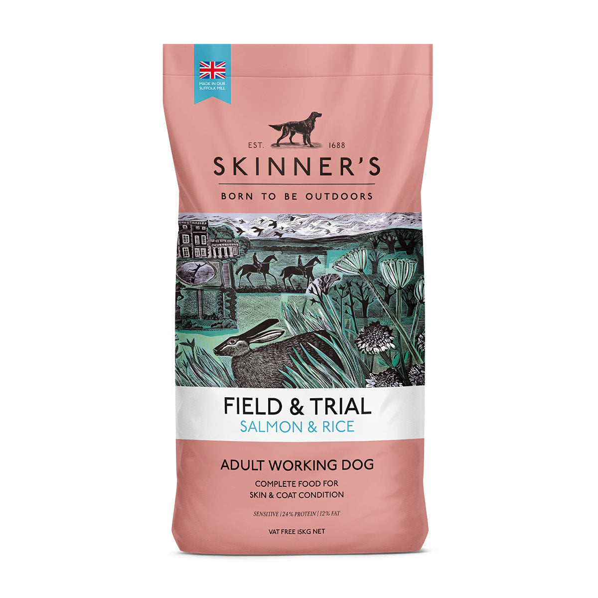 Skinner's Field & Trial Salmon & Rice 15kg Hypoallergenic -  Adult Dry Dog Food