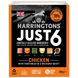 Harringtons 8x380g Just 6 Chicken - Wet Dog Food