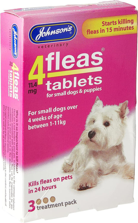 Johnson's 4fleas - 3 Tablets - Small Dog - Flea & Tick Treatment