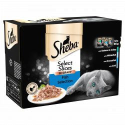 Sheba Select Slices in Gravy with Fish Pouches - Wet Cat Food