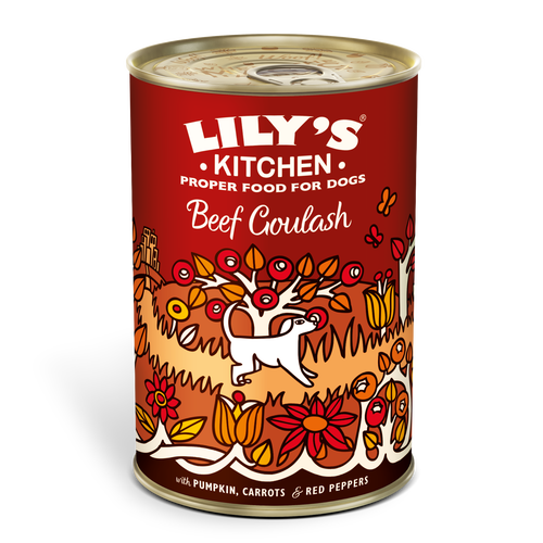 Lily's Kitchen  6x400g  Beef Goulash Tins - Dog Wet Food