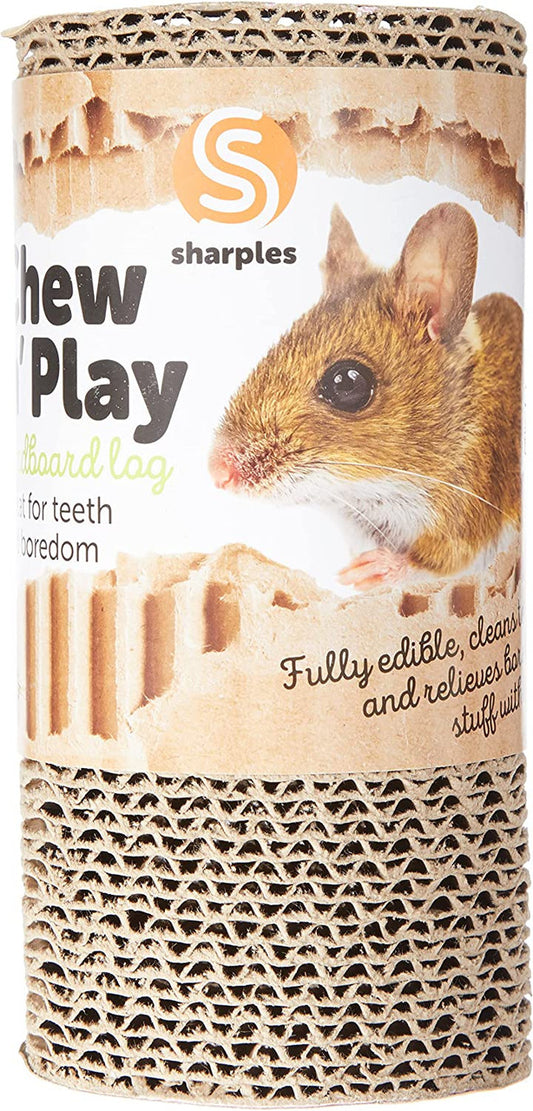 Chew 'N' Play Cardboard Log - Small Animal Toys