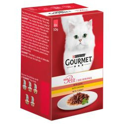 Gourmet 6 x 50g Mon Petit Poultry - Wet Cat Food
