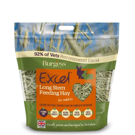 Burgess 1kg Excel Long Stem Feeding Hay - Forage Food