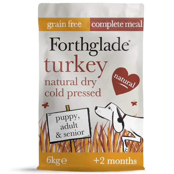 Forthglade Cold Pressed Grain Free Turkey with Sweet Potato 2kg - Adult  Dog Dry Food