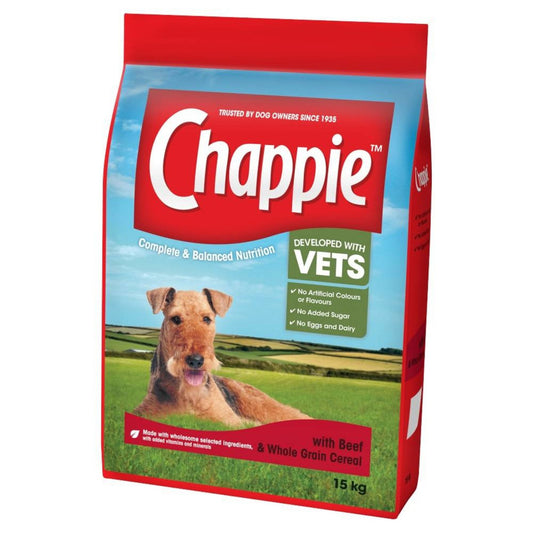 Chappie Complete with Beef & Whole Grain Cereal 15kg