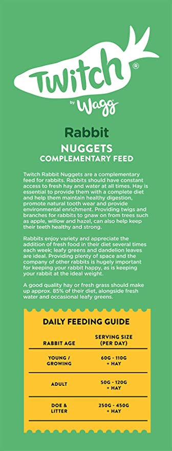 Twitch Wagg 4kg Complementary Feed Nuggets - Rabbit Food