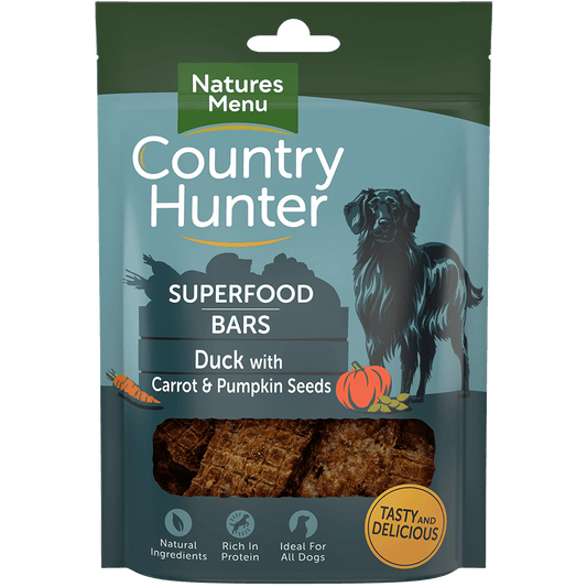 Country Hunter 7x100g Superfood Bar Duck with Carrot & Pumpkin Seeds