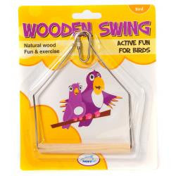 Happy Pet Wooden Swing - 16cm - Bird Cage Accessories