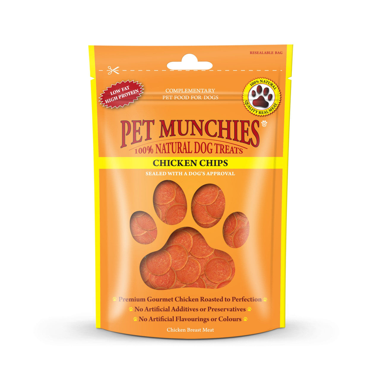 Pet Munchies 100g Chicken Chips - Dog Treats