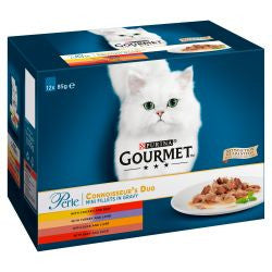Gourmet 12 x 85g Connoissurs Duo Mini Fillets in Gravy - Wet Cat Food