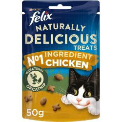 Felix 8 x 50g Naturally Delicious Chicken & Catnip - Cat Treats