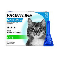 Frontline Flea & Tick Spot On - 3 pipettes - Cat Care Treatment