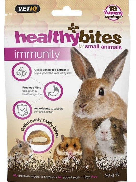 Vetiq 8 x 30g Healthy Bites Immunity Care - Small Animal Treats