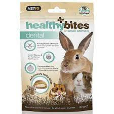 Vetiq 8 x 30g Dental Healthy Bites - Small Animal Treats