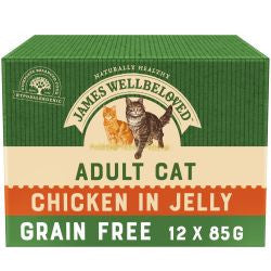 James Wellbeloved Grain Free Chicken in Jelly Pouches - Adult Wet Cat Food