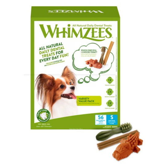 Whimzees Small Variety Box 56 Pack - Dog Treats