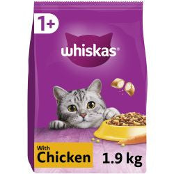Whiskas With Chicken 4 x 1.9kg Dry Cat Food