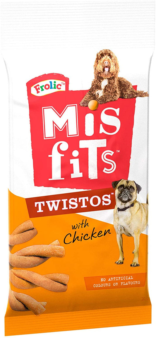 Misfits 18x105g Twistos  with Chicken - Dog Treat