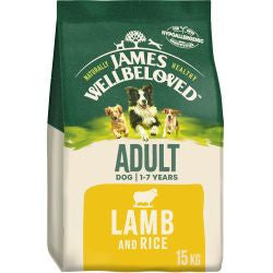 James Wellbeloved  Lamb & Rice 15Kg - Adult Dry Dog Food