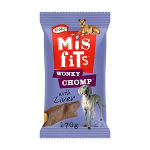 Misfits 12x170g Wonky Chomp with Liver | Dog Treat