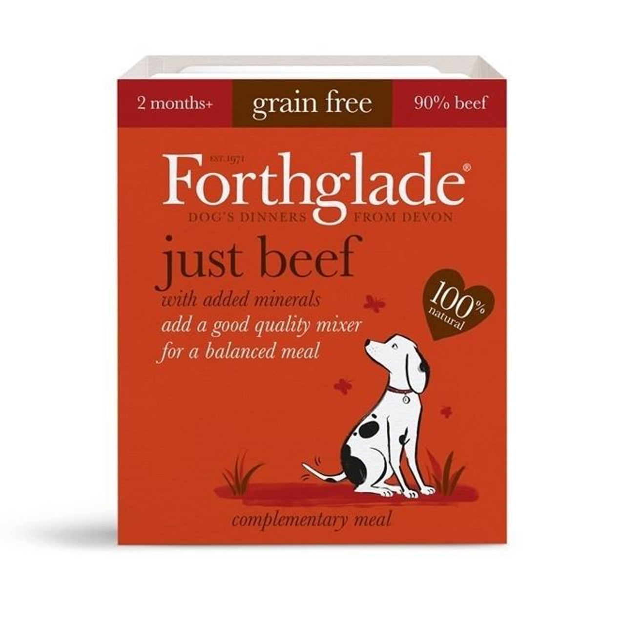 Forthglade 18x395g Just Beef Grain Free - Wet Dog Food