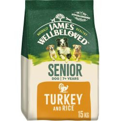 James Wellbeloved Senior Turkey & Rice 15Kg - Dry Dog Food