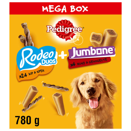 Pedigree Medium 780g Rodeo Duos & Jumbone Mega Box