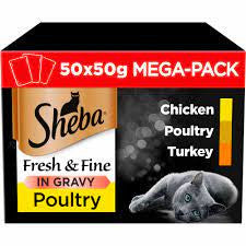 Sheba Fresh & Fine Poultry in Gravy Mega Pack - Wet Cat Food