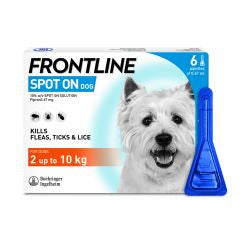 Frontline Spot On - 6 Pipettes - Small Dog - Flea & Tick Treatment