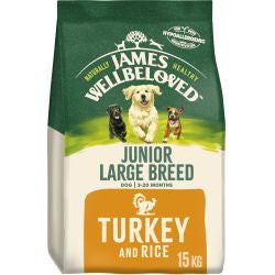 James Wellbeloved Junior Large Breed Turkey & Rice 15kg - Dry Dog Food