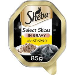Sheba 22 x 85g Select Slices with Chicken in Gravy Trays - Wet Cat Food