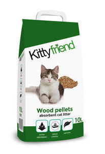 Kittyfriend  10L Wood Pellets Absorbent - Cat Litter