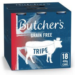 Butchers 18x400g Gain Free Tripe Mix Cans - Wet Dog Food