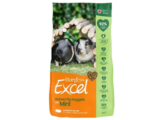Burgess 1.5kg Excel Nuggets with Mint - Guinea Pig Food