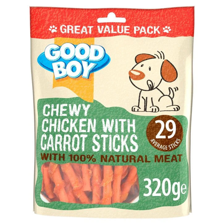 Good Boy 320g Chewy Chicken &amp; Carrot Sticks