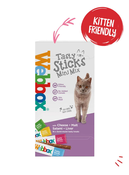 Webbox 16 Tasty Sticks - Pack of 10 - Cat Delights Mini Mix