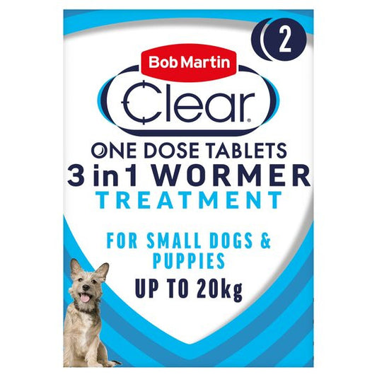 Bob Martin Clear 3in1 Dewormer Dog - 2 Tablets